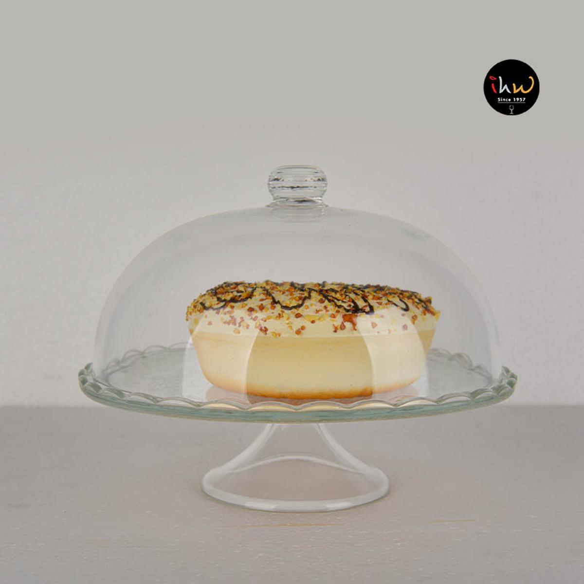 Pasabache Large Glass Cake Glass Cloche Cake Stand Cake Dome Plate Cover  32CM UK | eBay