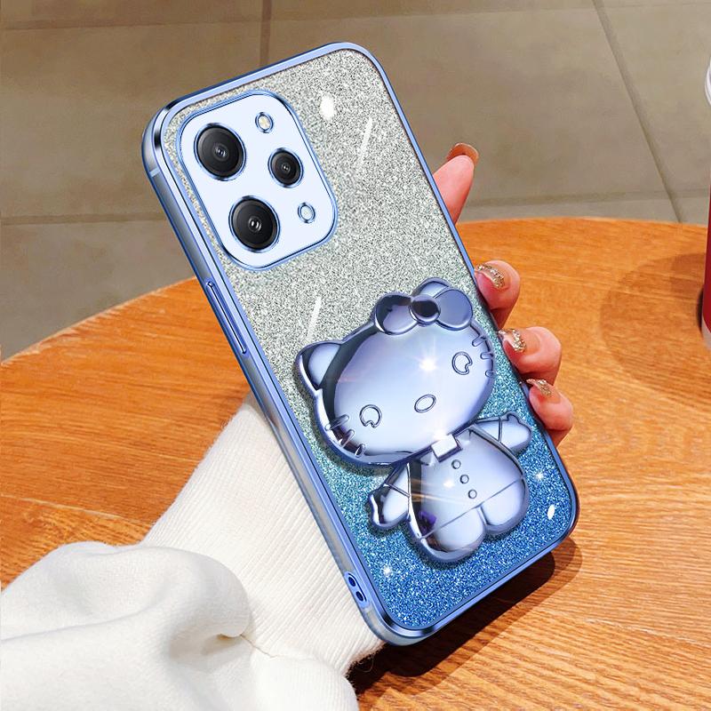 xprmy for Redmi 12 4G soft casing with cute bracket TPU silicone phone case