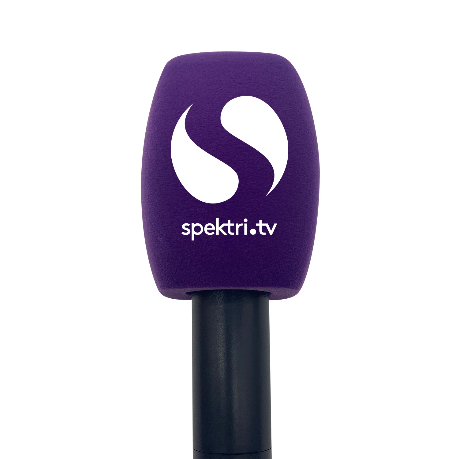 Flocking Square Foam Customized Logo Tv Stations Reporters Interview Mic Sponge Windscreen For Handheld Interview Microphones