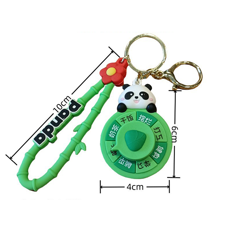 1PC PVC Simulation Capybara Rodent Pendant Capybara Spinning Happy Panda Spinning Wheel Keychain Cute Anime Keyring Fayshow. 