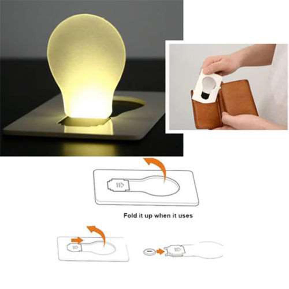 【Hey my home】Mini Portable Night Pocket Wallet Purse Foldable LED Card Motion Sensor Motion Detection Lamp Bulb Lamp. 