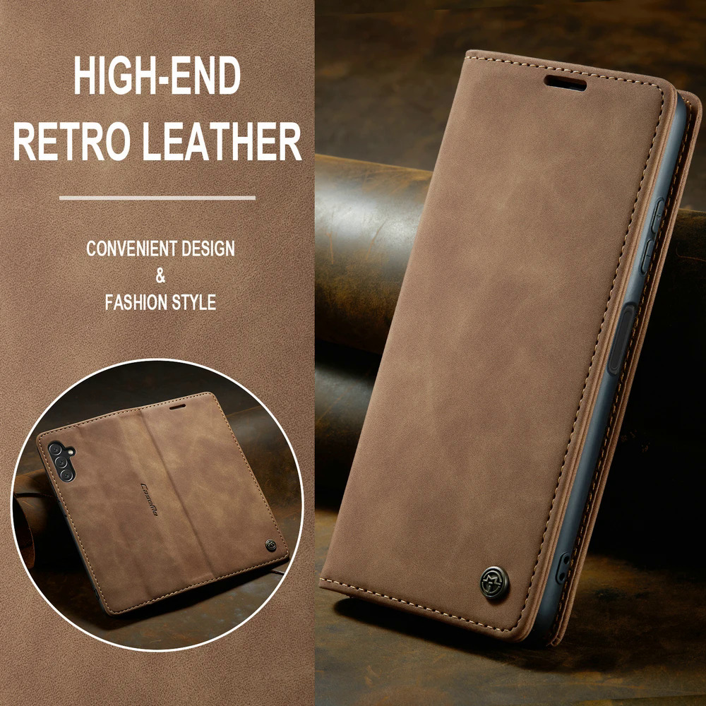 【Pioneer Gong】CaseMe Leather Wallet Case For Samsung Galaxy A02 A12 A13 A20 A21S A22 A31 A32 A33 A41 A42 A51 A52 A53 A71 S23 ultra phone cover