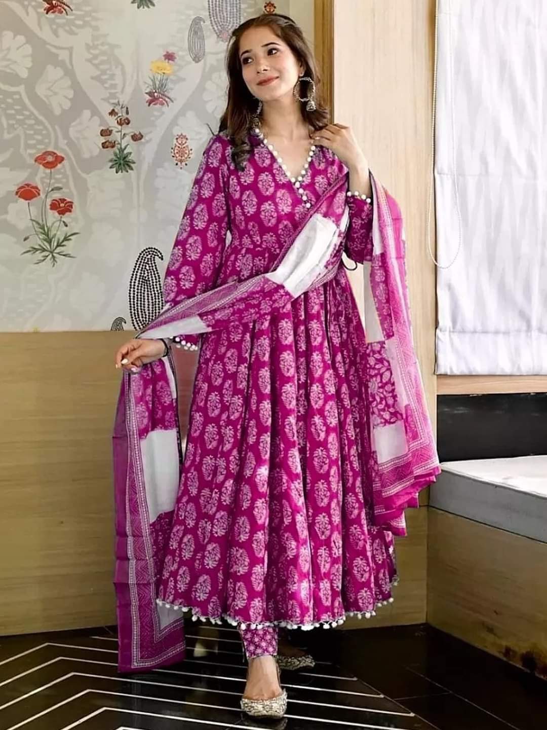 New collection Readymade cotton gown three piece for women.