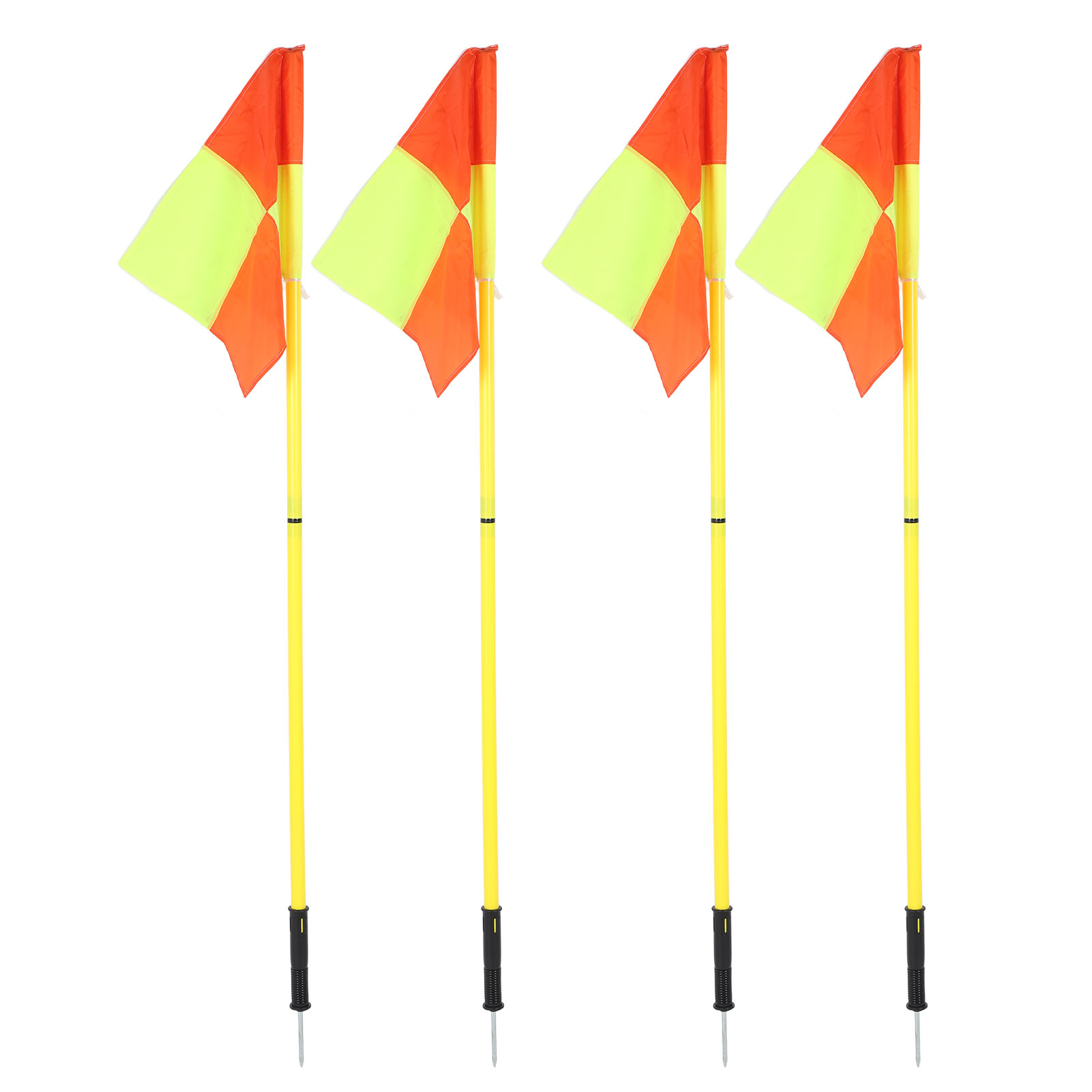 Soccer Flags Poles 2 Section 1.5m Poles High Visibility Lightweight Soccer Field Corner Flags with Storage Bag for Outdoor