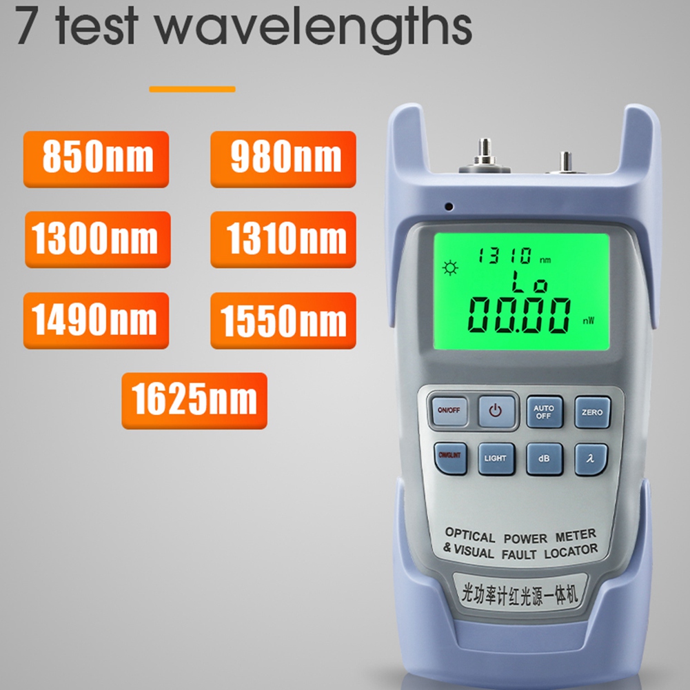 AUA-9A All-IN-ONE Optical Power Meter with Visual Fault Locator Optical Fiber Tester 5KM 10Km 20KM 30Km VFL10 MW. 