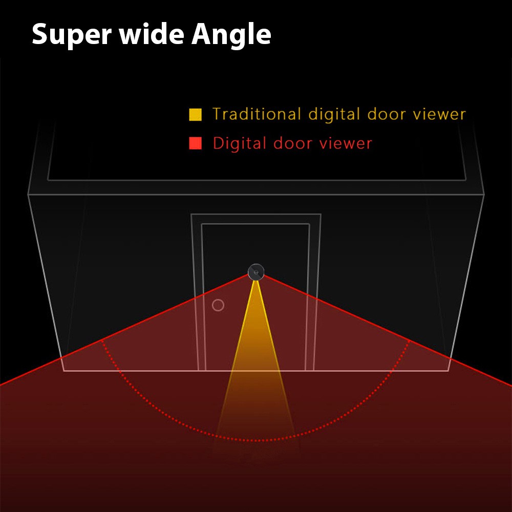 Digital Door Viewer Front Door Peephole Camera 2.8-inch Color Display Screen Monitor 90 Degree Wide Angle Home Visual Doorbell Peephole Viewer for Home Apartment Security System Wireless Viewer Camera. 
