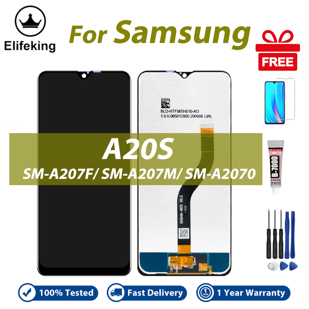 LCD For Samsung Galaxy A20s A207 Display Touch Screen Digitizer Assembly Replacement Parts A207F A207M A2070