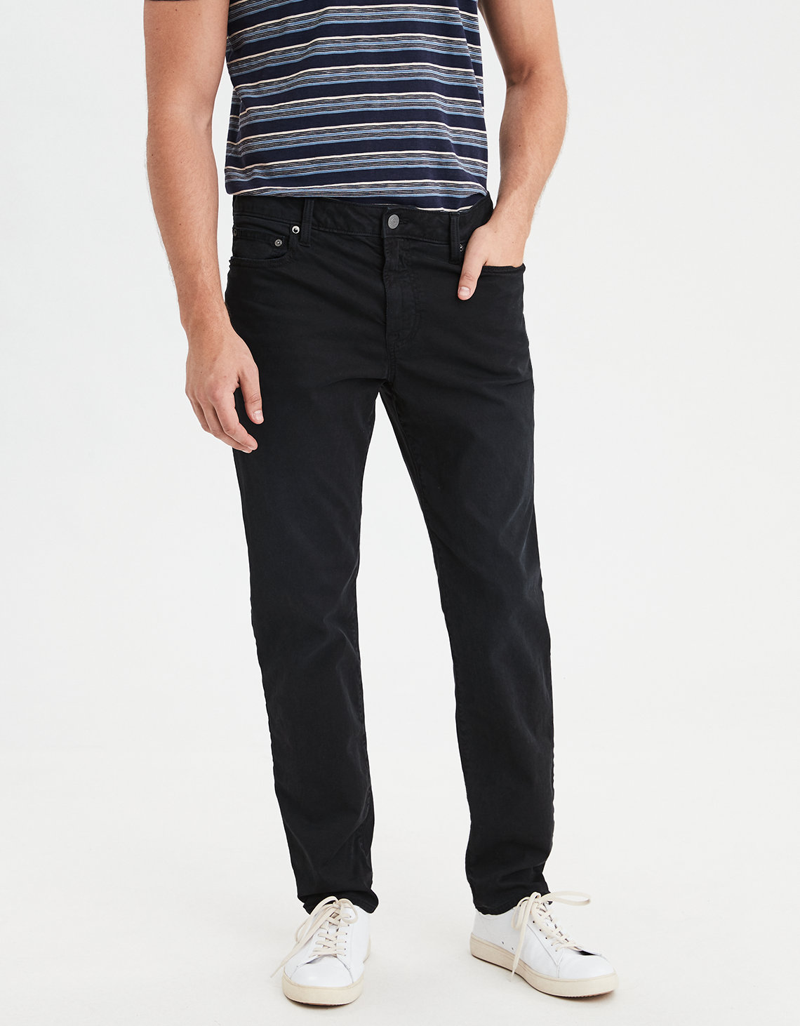 american eagle black slacks