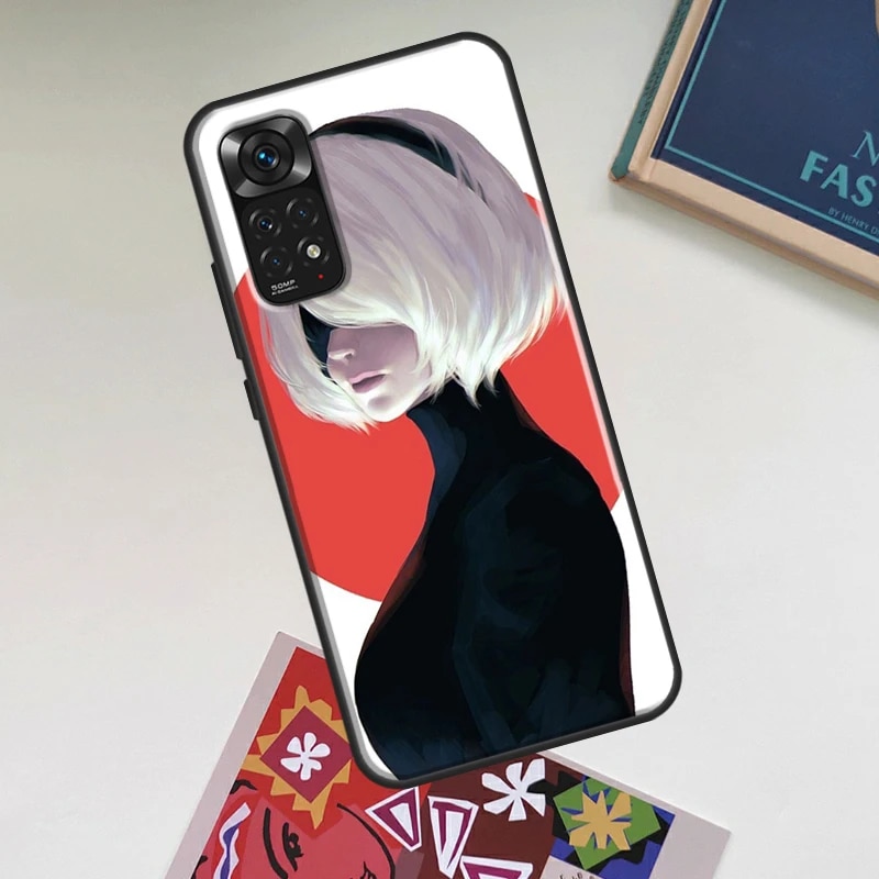 NieR Automata 2B Case For Xiaomi Redmi Note 12 Pro Plus 8 9 10 11 Pro 8T 9S 10S 11S 12S 9C 10A 10C 12C Cover. 