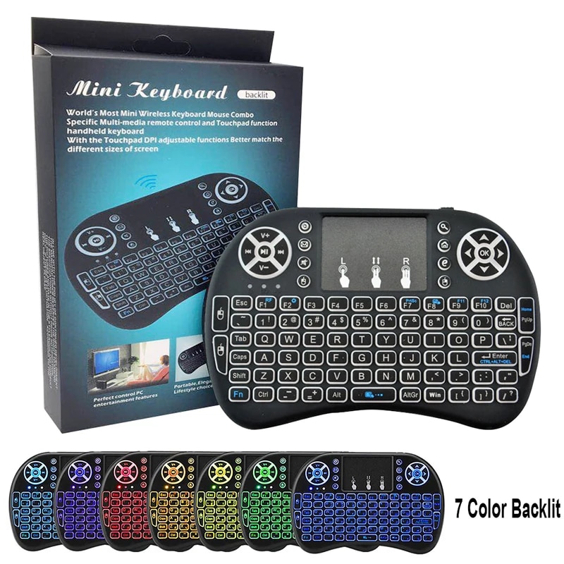 New 2.4G Mini Wireless Keyboard Handheld Touchpad Gaming Mechanic Wireless Keyboard For Smart TV Samsung LG Panasonic Toshiba. 