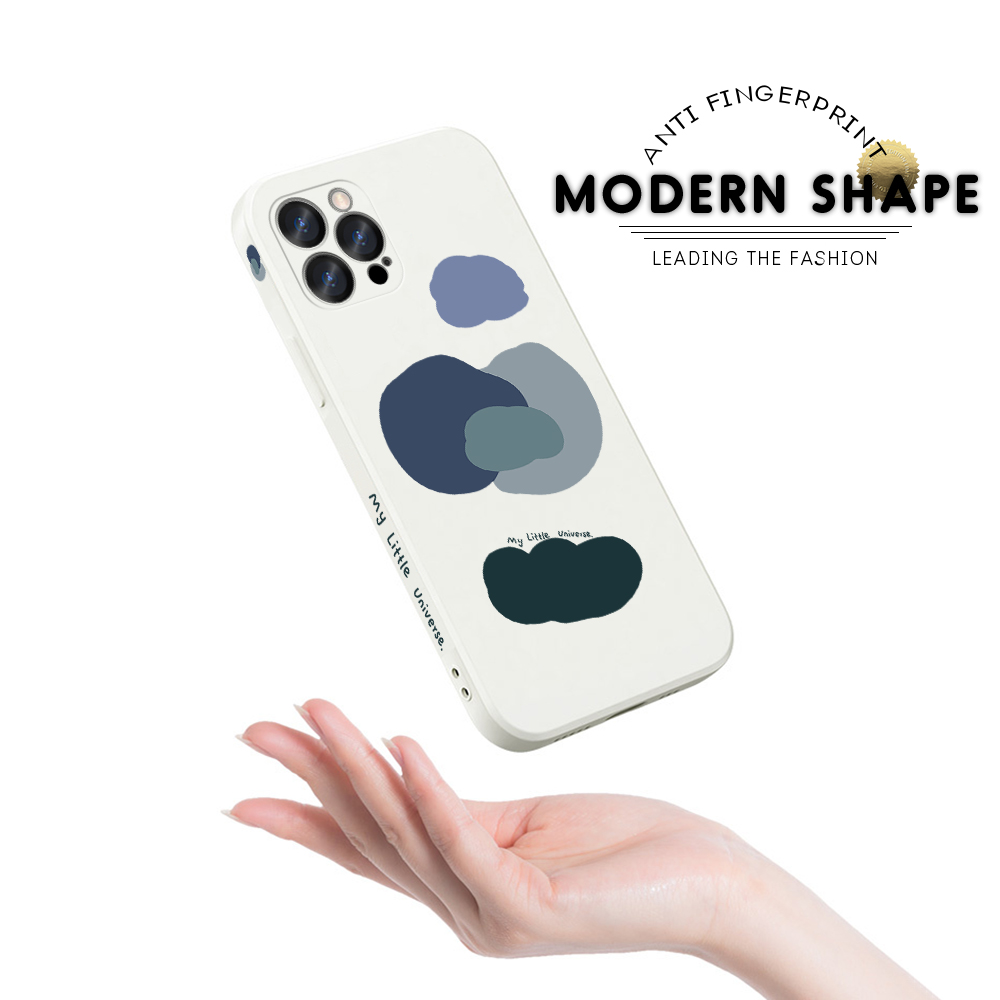 AMORVOR for Vivo Y76 5G Back Cover Color Mixture Clouds Side design Soft Case Liquid Silicone Phone Cases. 