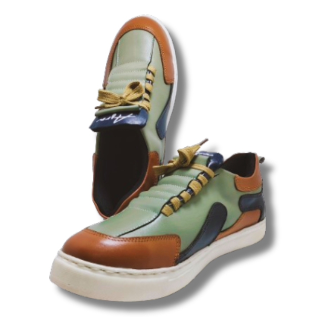 Genuine Leather Sneaker Shoe For Men. 