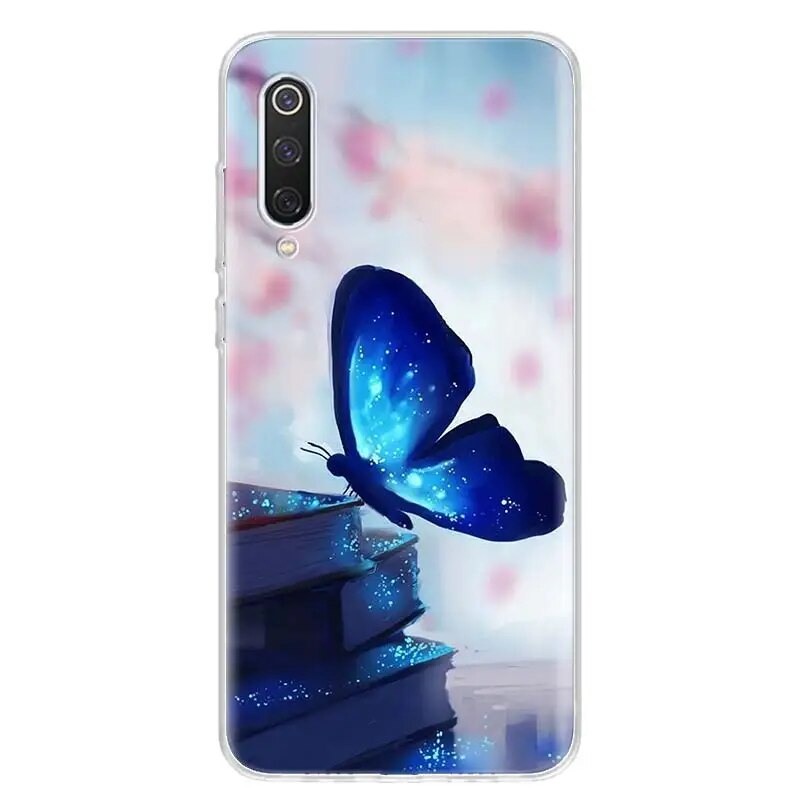 Blue Butterfly Beautiful Wing Cover Phone Case For Xiaomi Redmi Note 12 10 10S 9 9S 9T 8 8T 11T 11S 11E 11 Pro Plus 7 5 5G Coque. 