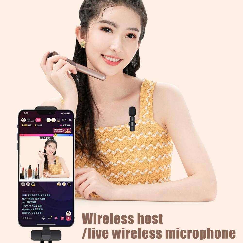 Wireless Lavalier Microphone Portable Mini Mic for i-Phone Android Phone live broadcast - Microphone - Microphone - Microphone. 