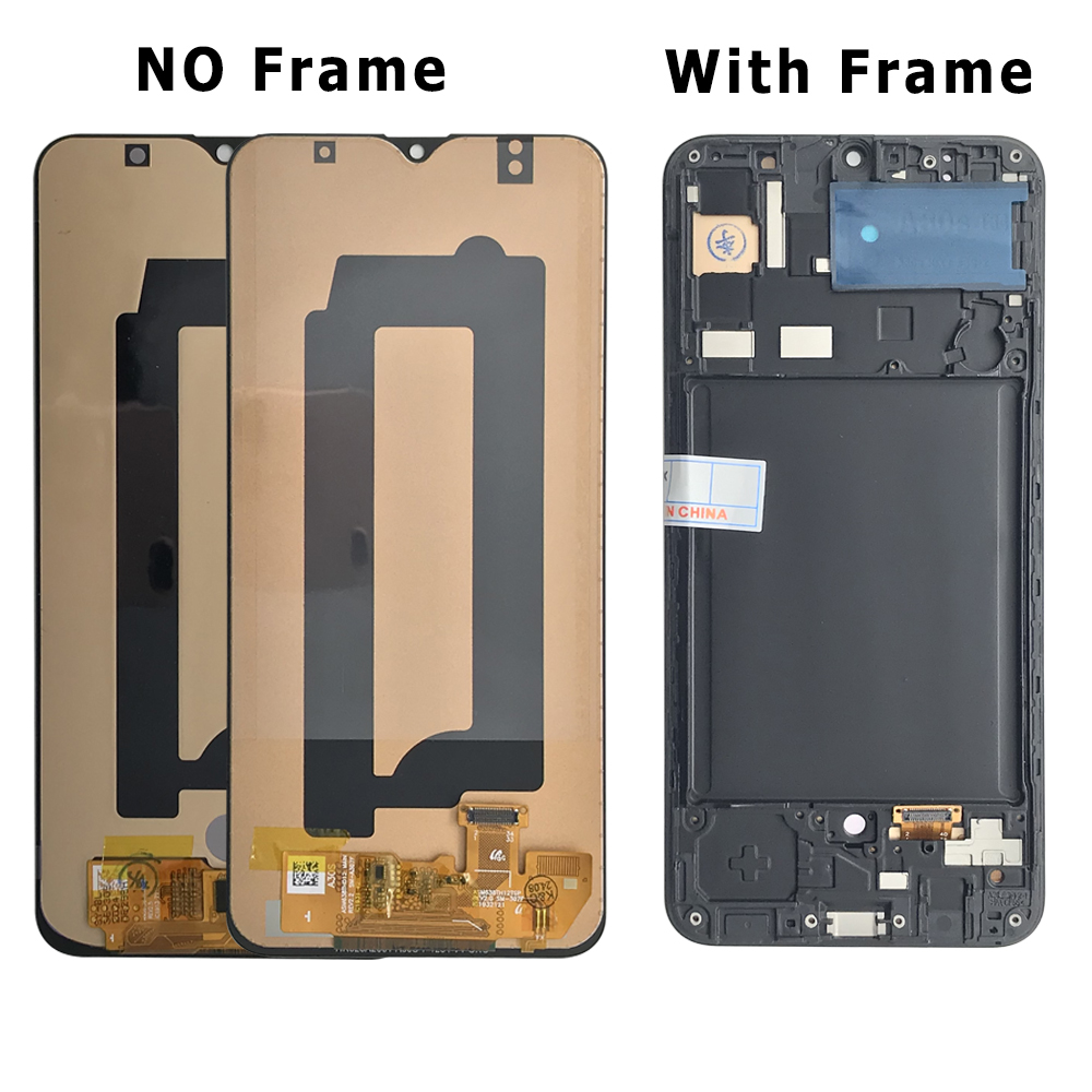 6.4'' AMOLED for Samsung Galaxy A30s LCD Display Touch Screen Digitizer Assembly Replacement for Samsung A30s A307 A307F A307G. 