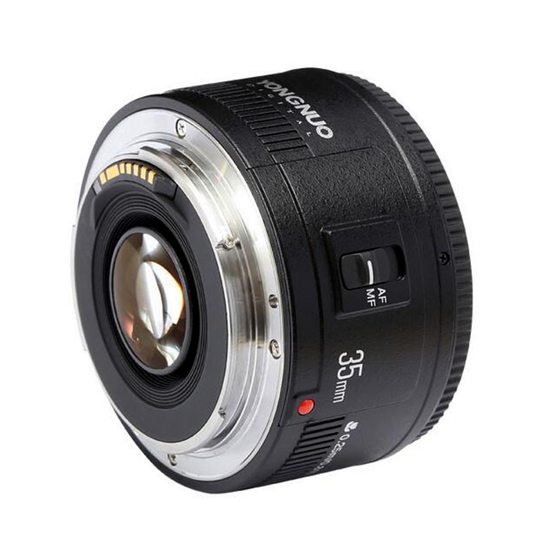 YN35MM AF MF YONGNUO 35mm F2 Lens Large Aperture Wide-angle Fixed Focus Lens for Canon EOS EF DSLR Full-frame APS-C Cameras. 