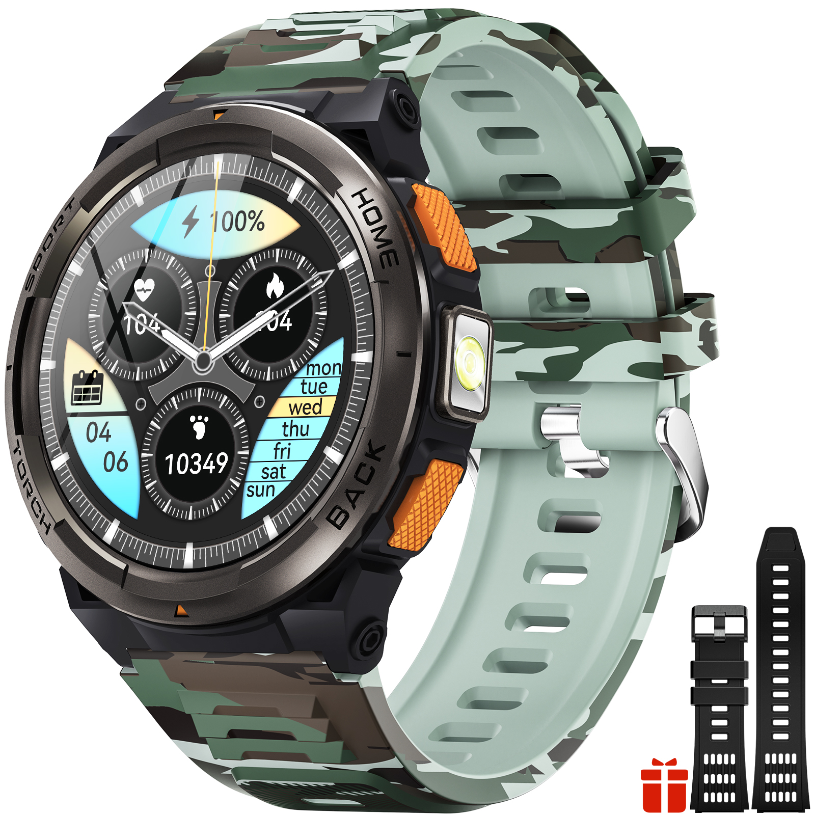 EIGIIS Smart Watch KE5 2024 3ATM Waterproof Original Design Sports Watch With Compass And Altitude Barometer LED Flashlight Call. 