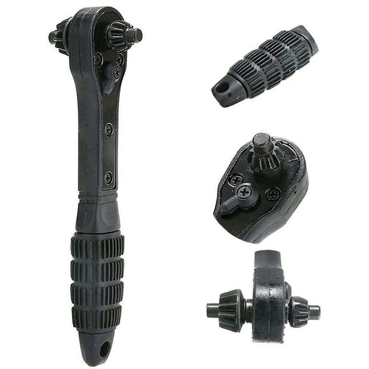 2 in 1 Drill Chuck Ratchet Spanner Two-way Quick Ratchet Two-ended Encounter