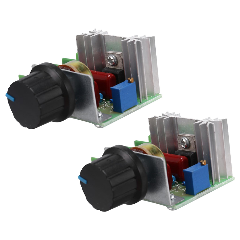 2 Pcs Speed Controller for AC Motor AC 220V 2000W Thyristor Motor