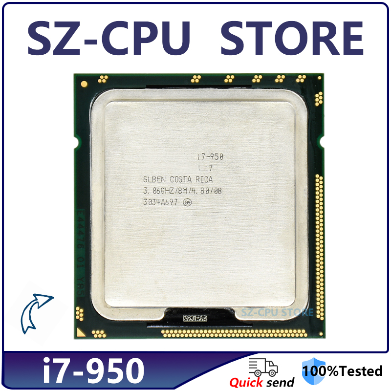 Core i7-950 i7 950 3.0 GHz Used Quad-Core CPU Processor 130W 8M LGA 1366