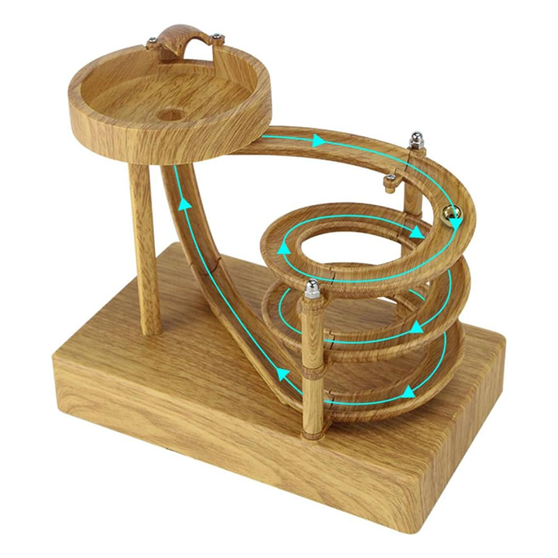 Non-Stop Rolling Ball Tabletop Toy Kinetic Art for Everyone, Scientific Physics Tool Circulation Device A. 