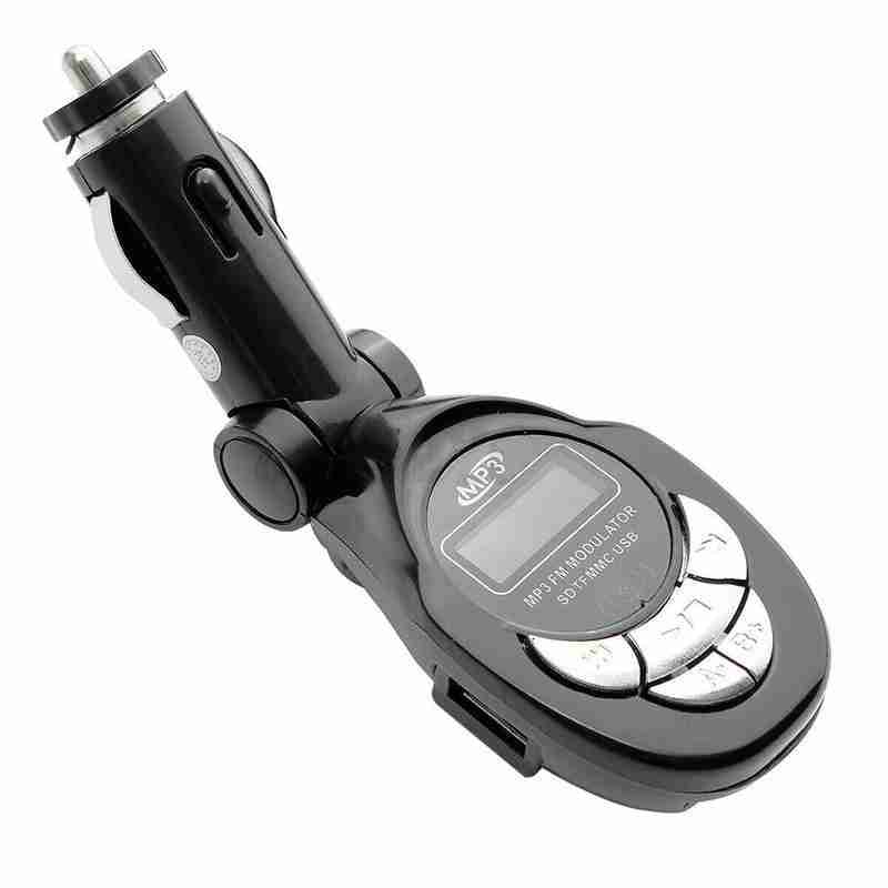 Wireless Handsfree Bluetooth FM Tran_s_mitter Black Modulator USB Car Kit MP3 Player Flash Drive 3.5mm Audio Interface. 