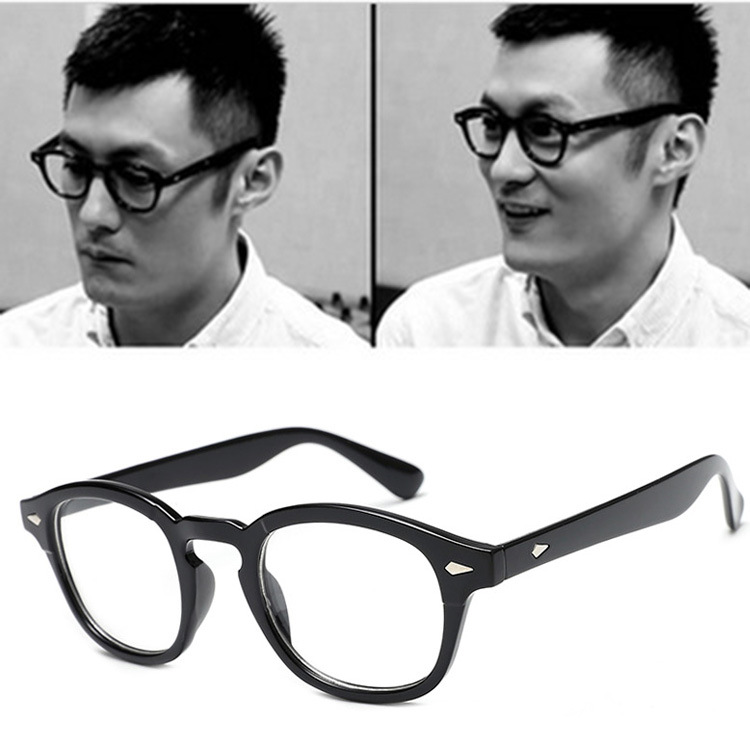 2018 Yu Wenle vintage rice nail flat mirror Korean version small round frame glasses frame with myopia glasses frame cross-border