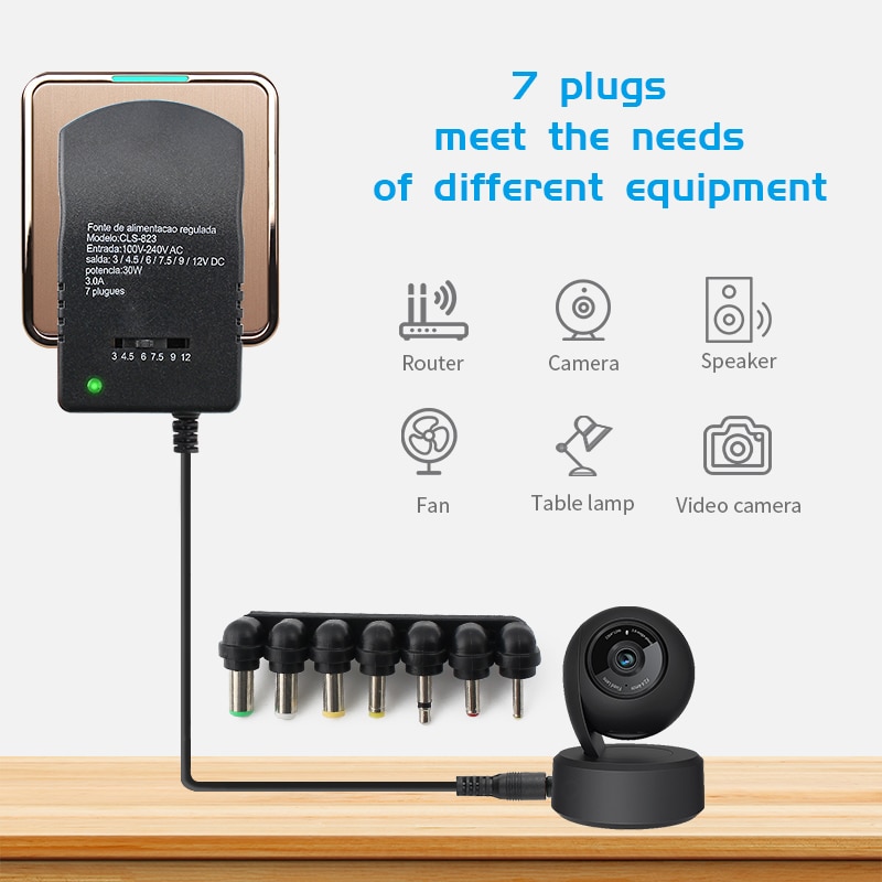 Adjustable Adapter Power Supply Charger Multi Voltage AC 220V TO DC 3V 4.5V 6V 7.5V 9V 12V EU US Converter Adapter Plug 7 30W. 