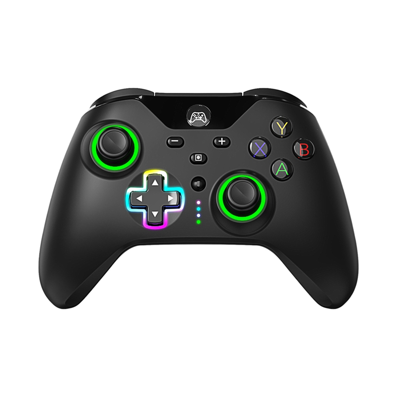 2.4G Wireless Gaming Controller With LED Flashing Light Macro Functions For Xbox Black