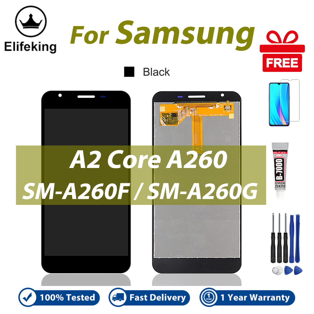 LCD No Frame For Samsung Galaxy A2 Core A260 SM-A260F A260G Display Touch Screen Digitizer Assembly Replacement Parts