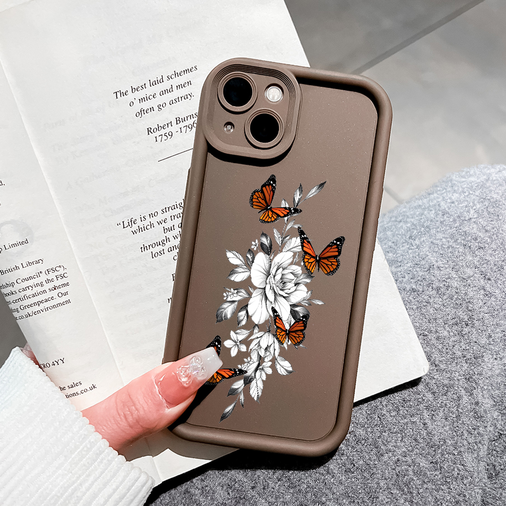 UCUC for Vivo S1 Pro V15 V23E V27E V29 V23 V25 V27 Pro 5G V5 V11i Y67 Back Cover White Flower Butterfly Ladder Camera Soft Rubber Phone Case. 