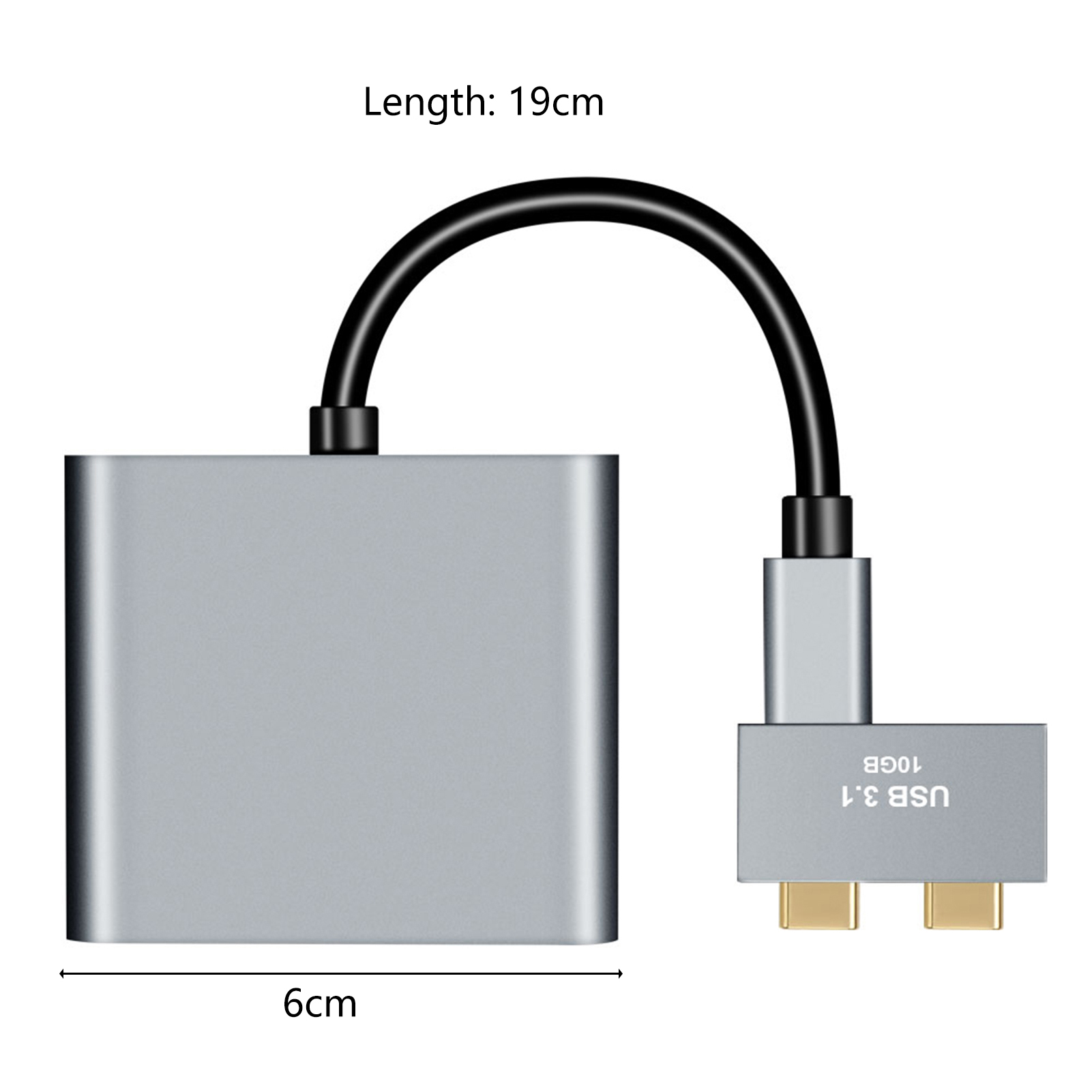 Hub Docking Station Porle 5 in 1 Dual Type-C to Dual HDMI-Compatible Hub Docking Station. 