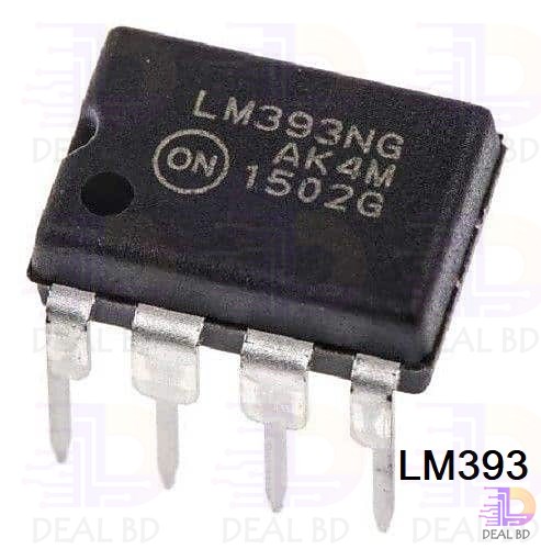 2Pcs LM393 Low Offset Voltage Dual Comparator IC LM 393 Dual Supply Operation IC DIP 8 Pin IC. 