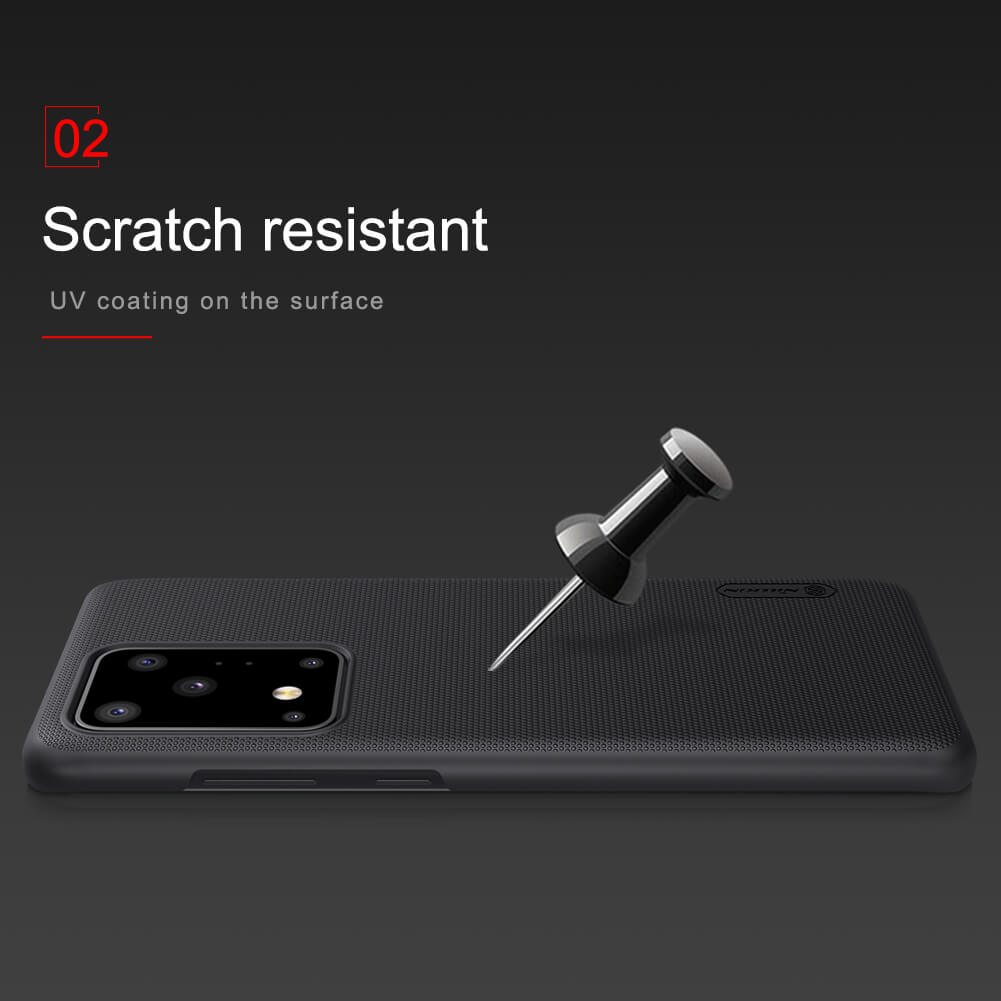 Nillkin (S20 Ultra 5G) Super Frosted Shield Matte Cover Case For Samsung Galaxy S20 Ultra (S20 Ultra 5G) - Black. 
