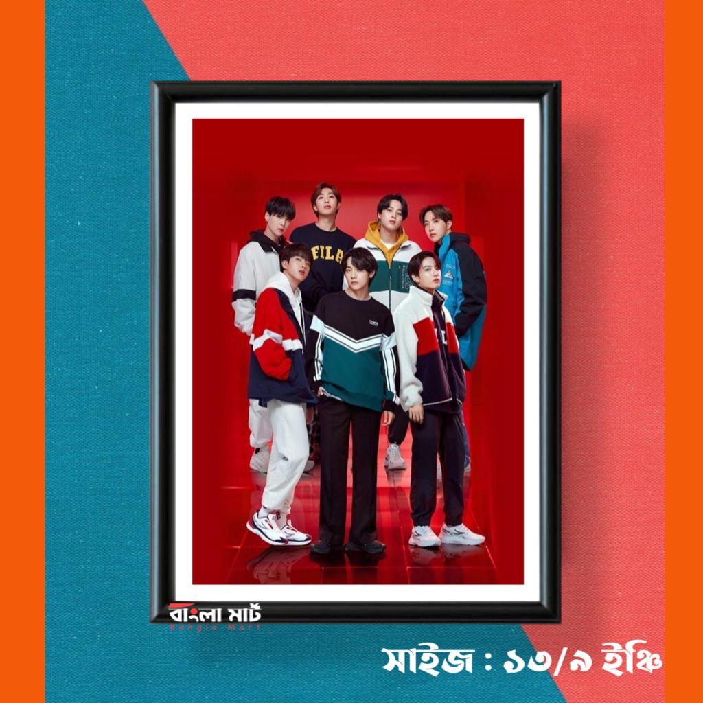 BTS Fiber Art Photo Frame For Wall Decor / Photo frame Canvas art for Home Decor. 