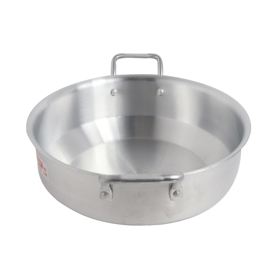 Alusafe Aluminum Wokpan with Lid (22*7 CM). 