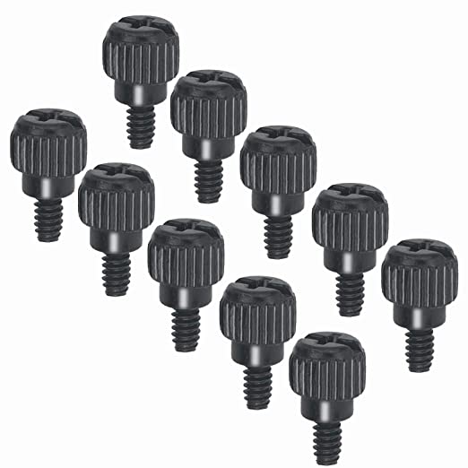 Thumb Screws PC Computer Case Thumbscrews Black Zinc for Hard Drive Computer Case Motherboard Fan Power Graphics 5 pcs