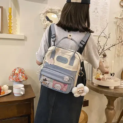 Cute Korean Style Small Backpack Women Girls Casual Nylon