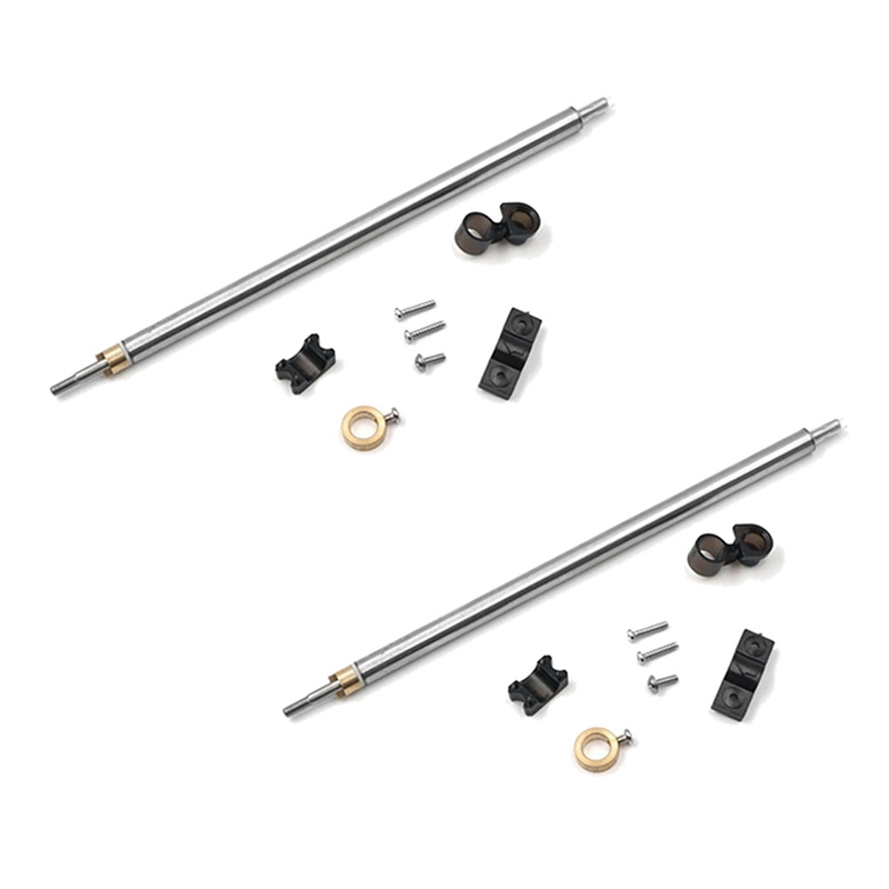 【Lejia】2X FT011-12 Steel Tube Pipe Assembly Metal Shaft Component for Feilun FT011 RC Speedboat Accessories