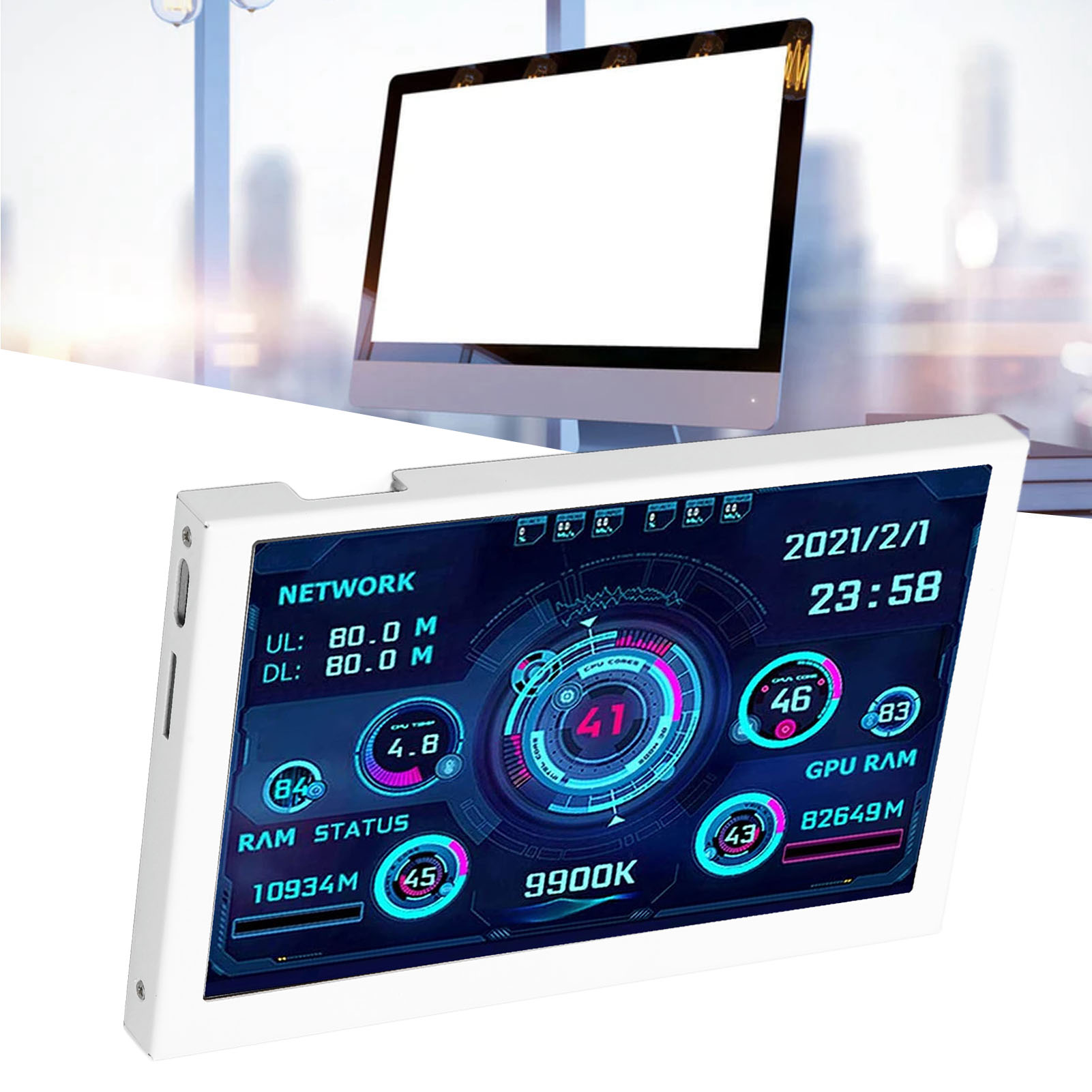 5in Computer Temp Monitor IPS USB Mini Screen PC Sensor Panel Display PC CPU GPU RAM Data Monitor for Windows hot sale. 