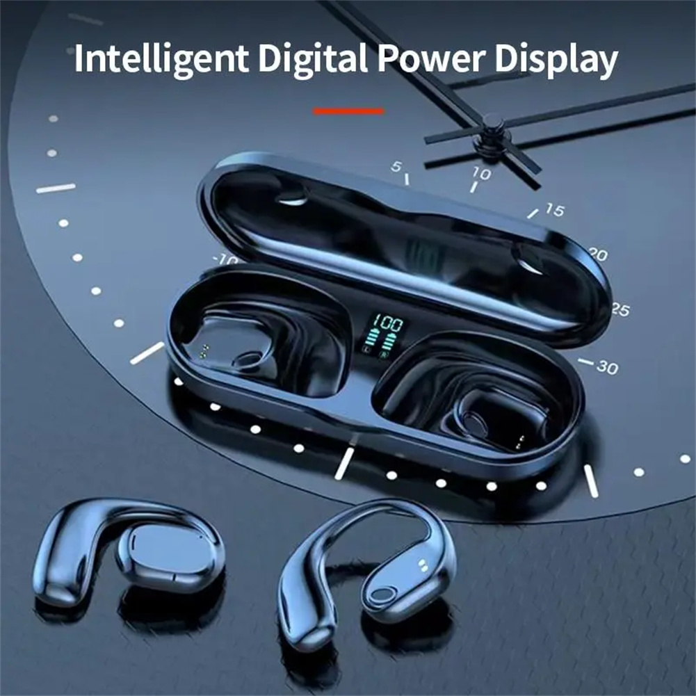JS270 Wireless Headphones Bone Conduction Waterproof Open Ear Hanging Earbuds Noise Canceling Stereo Bluetooth 5.3 Earphone. 