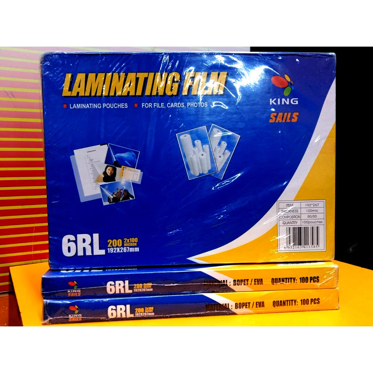 Laminating Film - 6R Big Size (100pcs) / Laminating Pouches 6R 100 micron 192*267mm