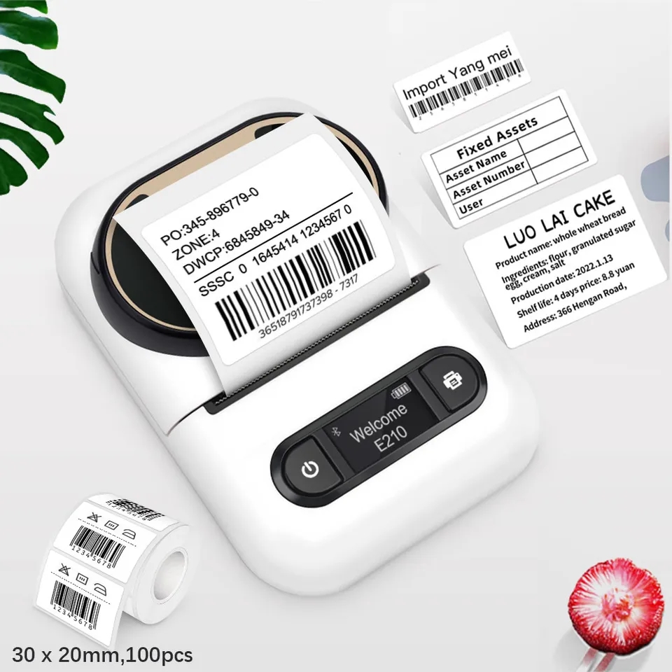 Label Printer All-In-One Portable POS Pocket Thermal Bluetooth Mobile Printer 58mm For Labeling Tag Name Price Barcode Label Maker,PT-260