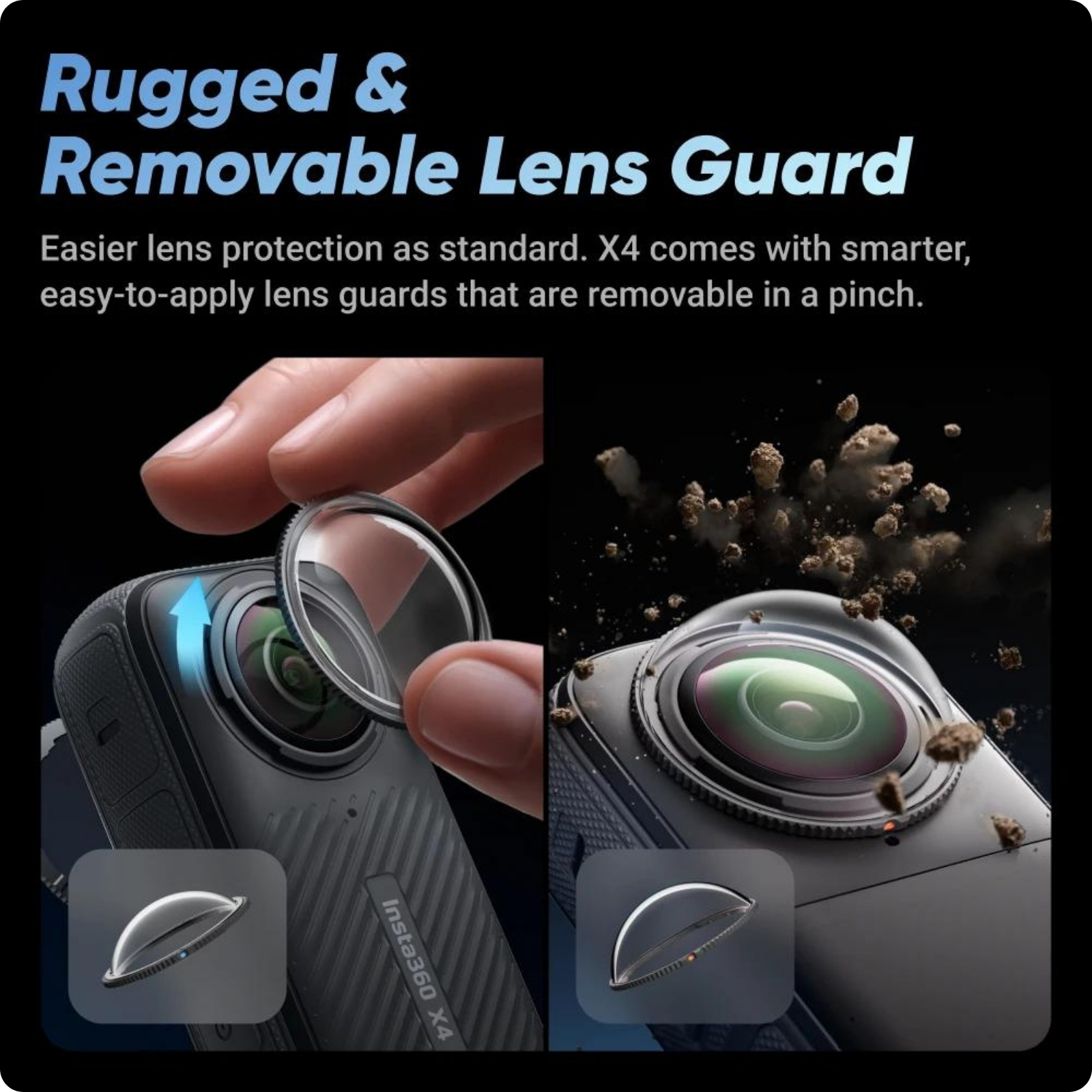 Insta360 X4 360 Action Camera 2024 New Launch 8K 72MP 2290mAh Battery Active HDR 2.5 TouchScreen Waterproof AI Powered Lens. 