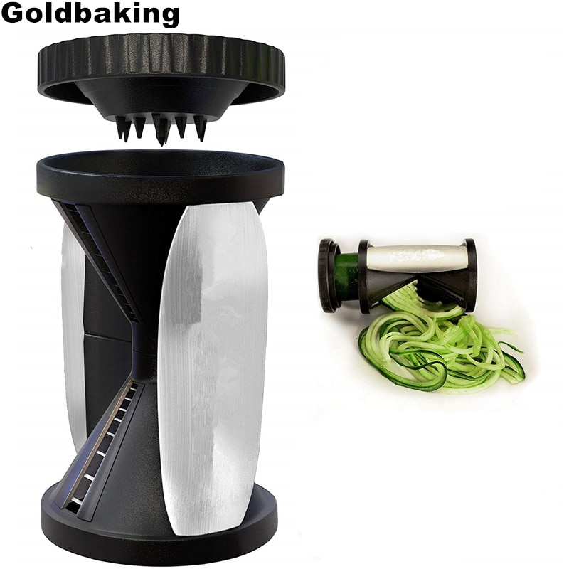 Vegetable Spiralizer Cutter Zucchini Pasta Noodle Spaghetti Maker Spiral Slicer Complete Bundle-Black. 