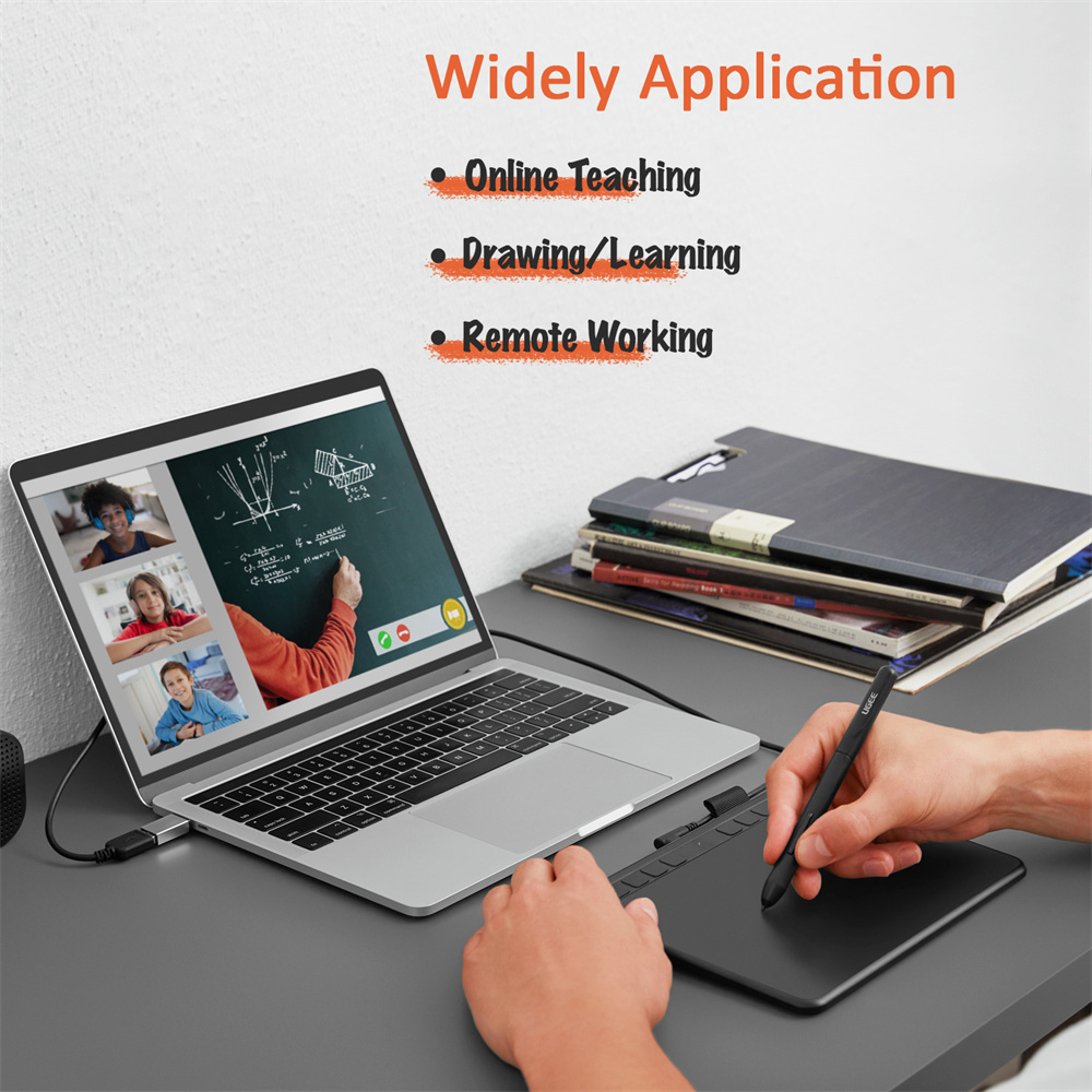 UGEE S640 Drawing Tablet 6.3 inch Graphics Tablet Tilt 60° Pen Tablet Digital Art Pad 8192 Level for OSU Android Windows Mac PC. 