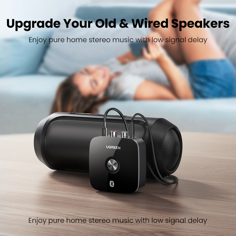 UGREEN CM106 (40759) Wireless Bluetooth Audio Receiver - Bluetooth 5.0 & EDR - 10M Wireless Connection - Premium Quality Sound. 