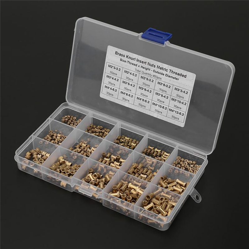 M2 M3 Threaded Inserts for Plastic Thermoset Brass Inserts for 3D Printed Injection Molding Press Threaded Nuts Easy Install. 