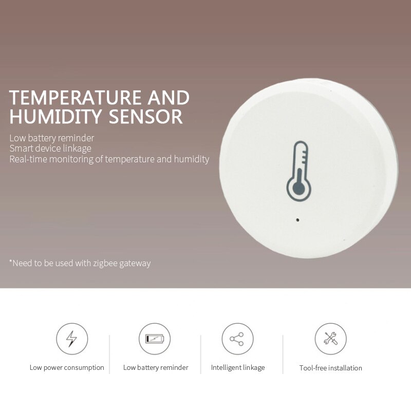 Tuya ZigBee Tature And Humidity Sensor Smart Scene Linkage To Your Air Conditioning/humidifier, For Alexa Google Assistant. 