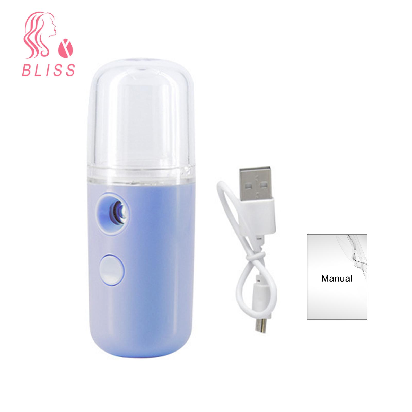 Bliss Travel-size Clothes Freshener Portable Usb Rechargeable Mini Travel Steamer for Skin Hydration Lightweight Handheld Steamer with Micro-particle Mist Easy Refill Ideal. 
